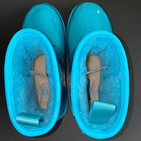 UGG Classic mini clear teal blue WOMEN boot size 5M NEW - Picture 10 of 12